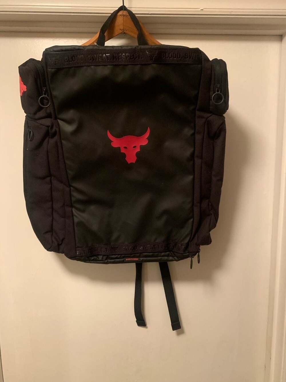 Under Armour Project Rock Duffle Backpack Black Red Brand New with tags
